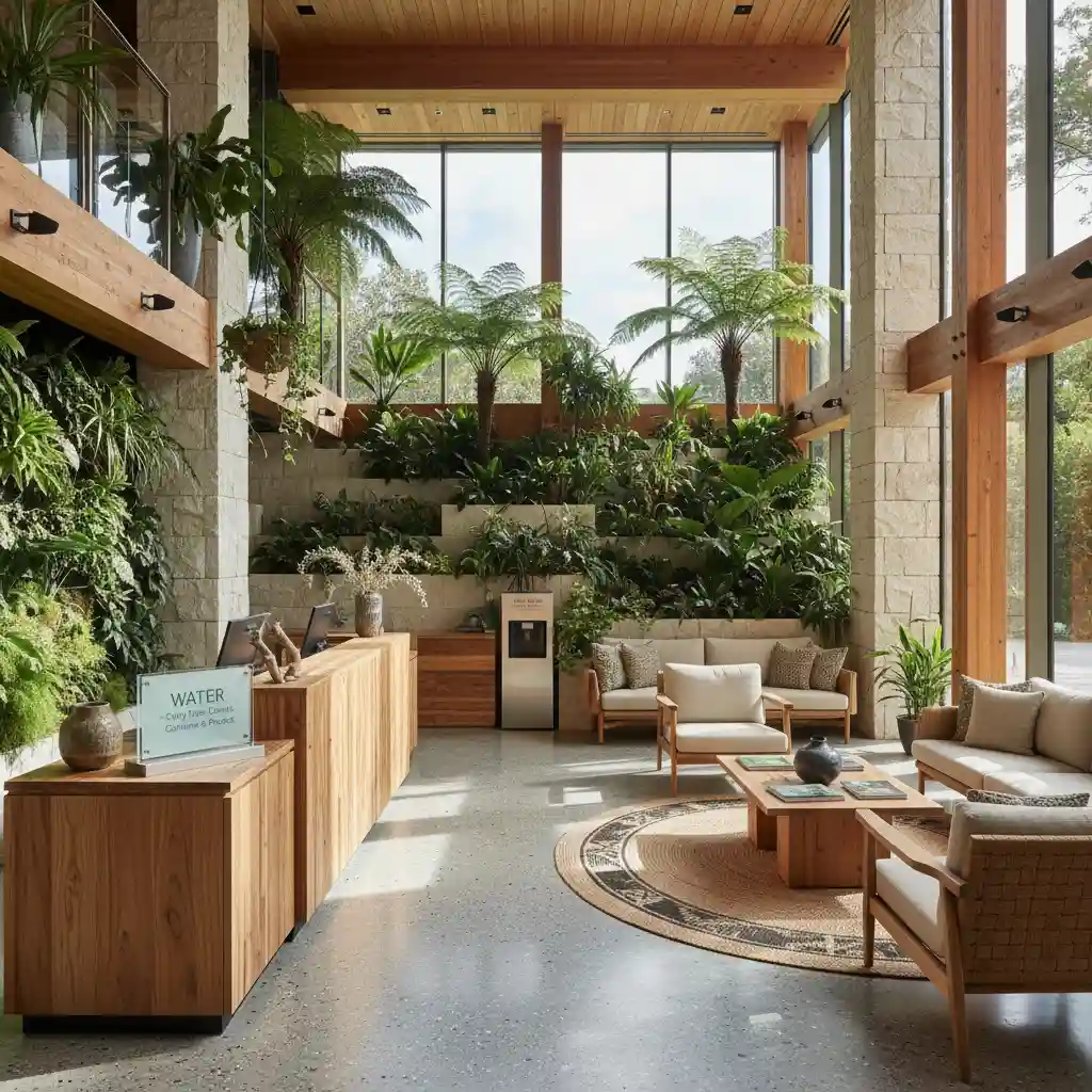 Eco-friendly hotel promoting water conservation