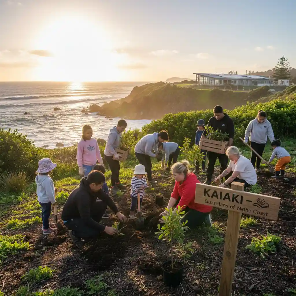 Community conservation work as an eco-friendly hobby in NZ