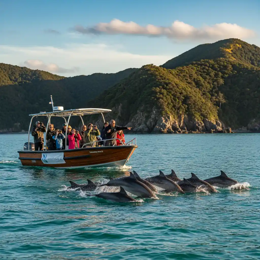 Ethical dolphin watching tour New Zealand
