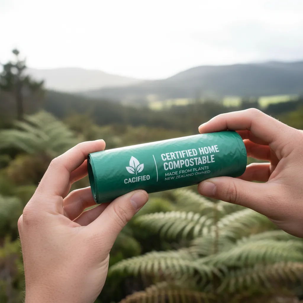 Certified compostable dog waste bags for eco-friendly pet waste disposal