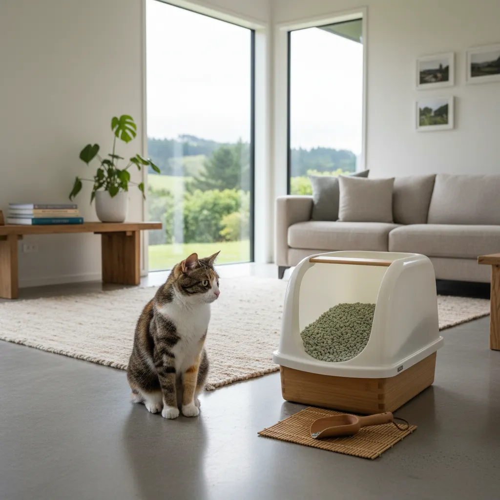Natural plant-based biodegradable cat litter for eco-conscious cat owners