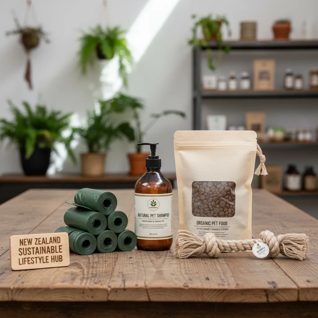 Selection of eco-friendly pet products for sustainable pet care