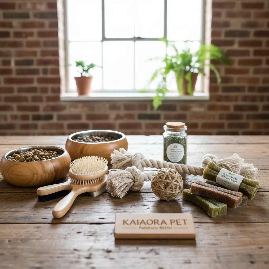 Variety of sustainable pet products