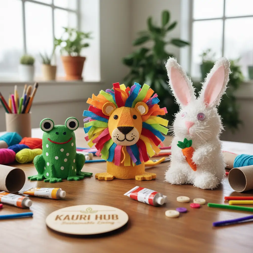 Toilet paper roll critters, fun kids upcycling project