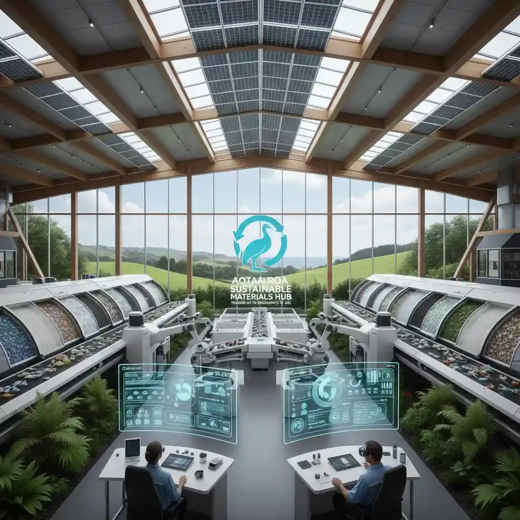 Advanced technology at a modern recycling facility in New Zealand