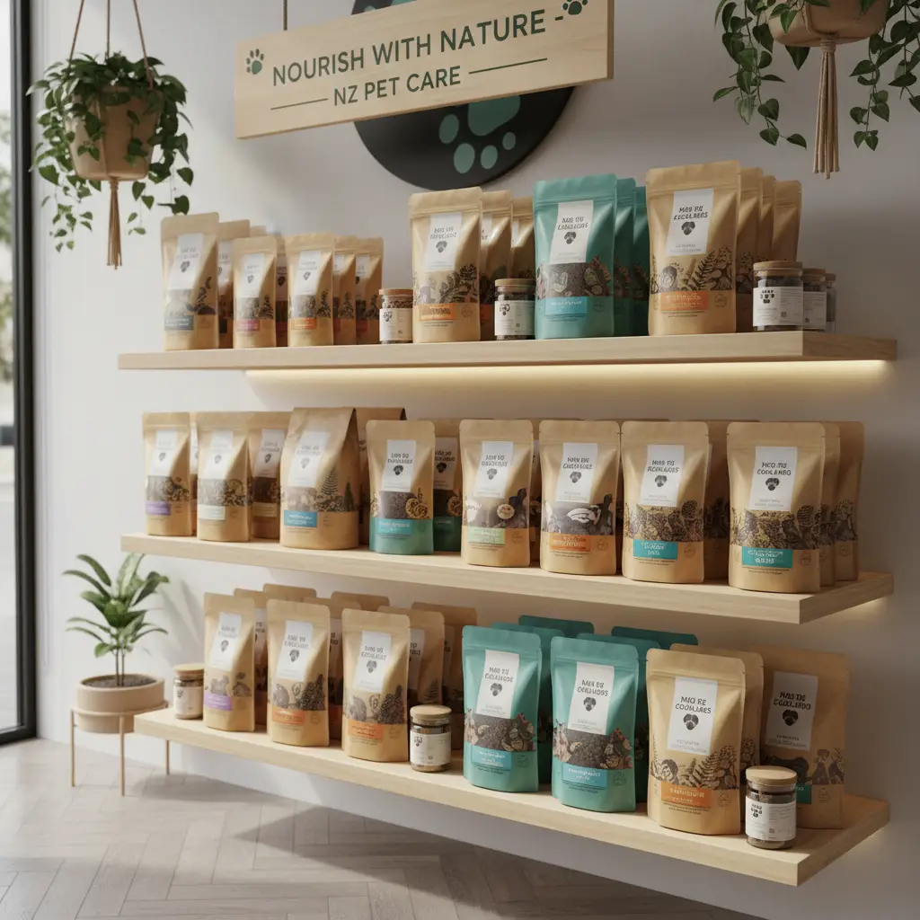 Variety of local sustainable pet food brands in New Zealand