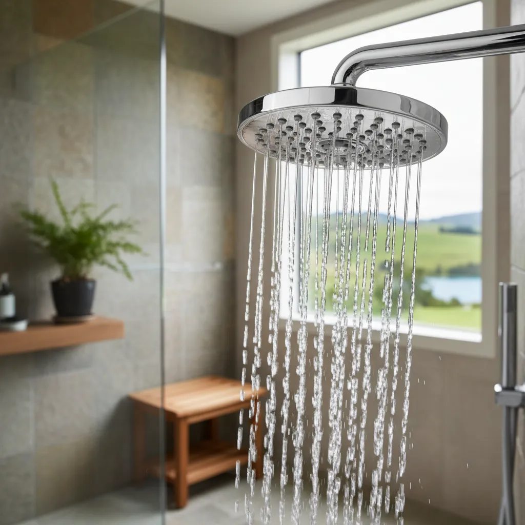 Low-flow showerhead as an effective water conservation strategy