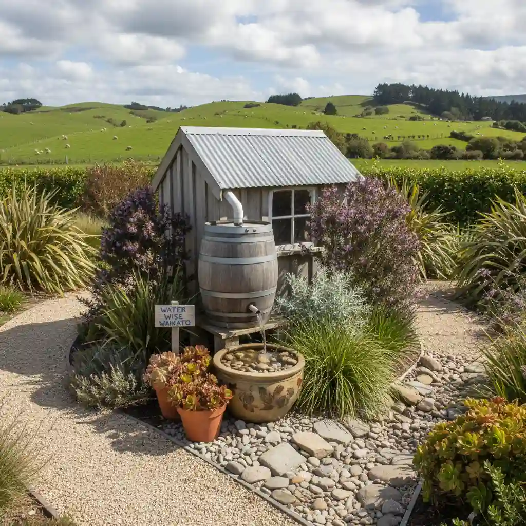 Rainwater harvesting system for garden irrigation in New Zealand