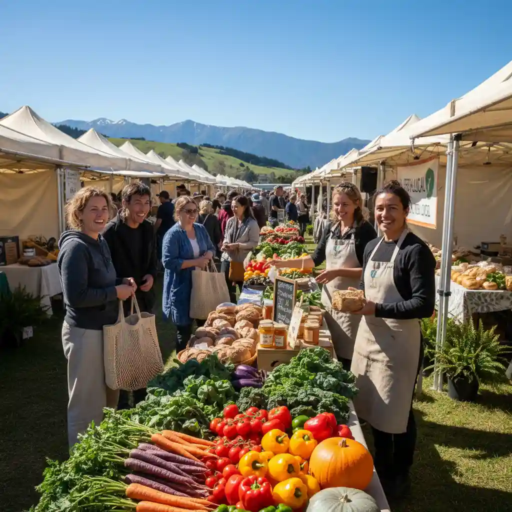 New Zealand farmers market for local produce