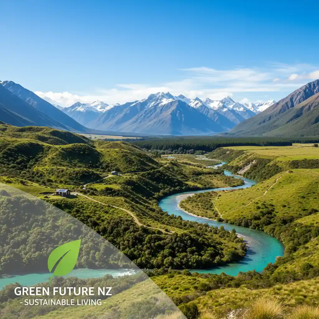 Pristine New Zealand landscape representing a green future