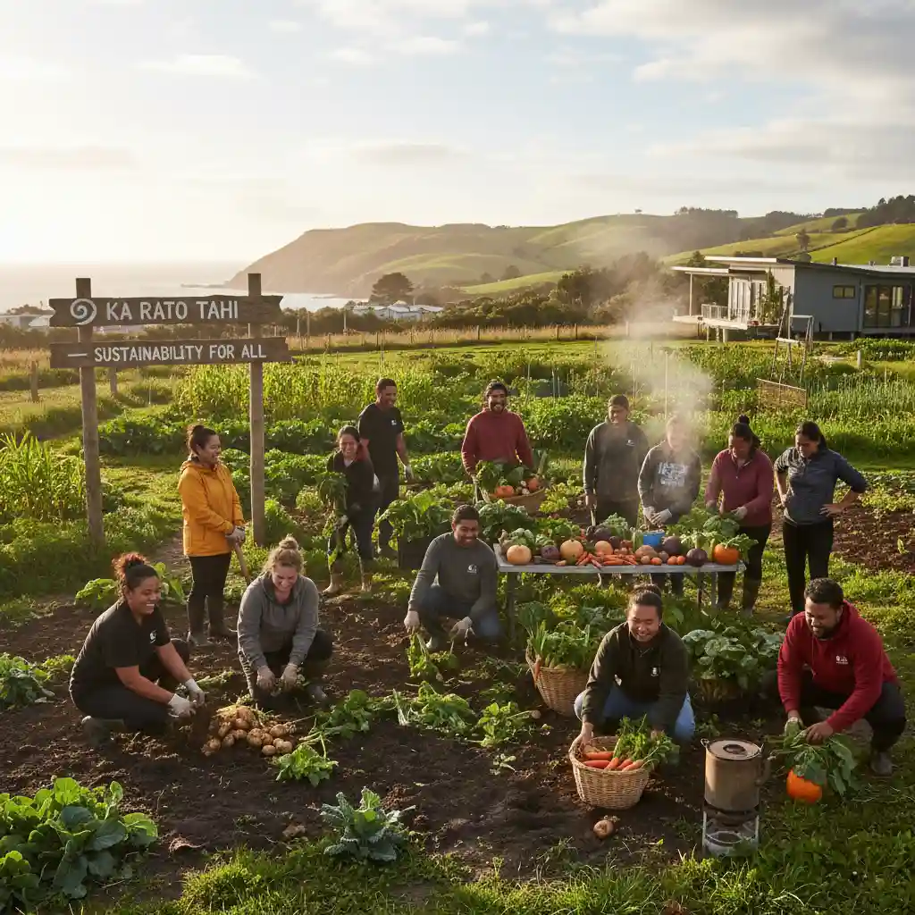 Community working together for sustainability goals