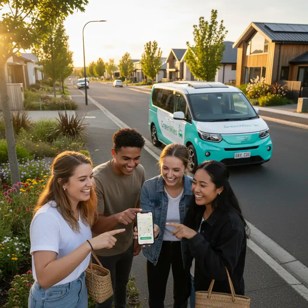 On-demand microtransit app for flexible transport in NZ