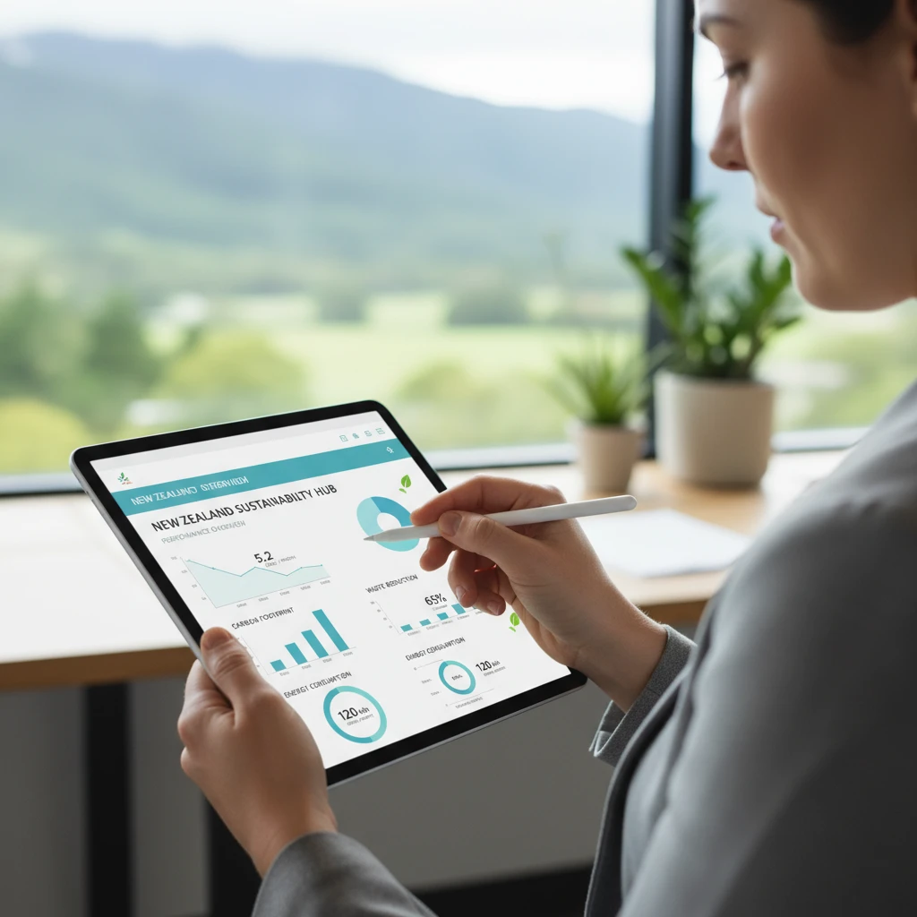 Analysing sustainability impact data on a tablet