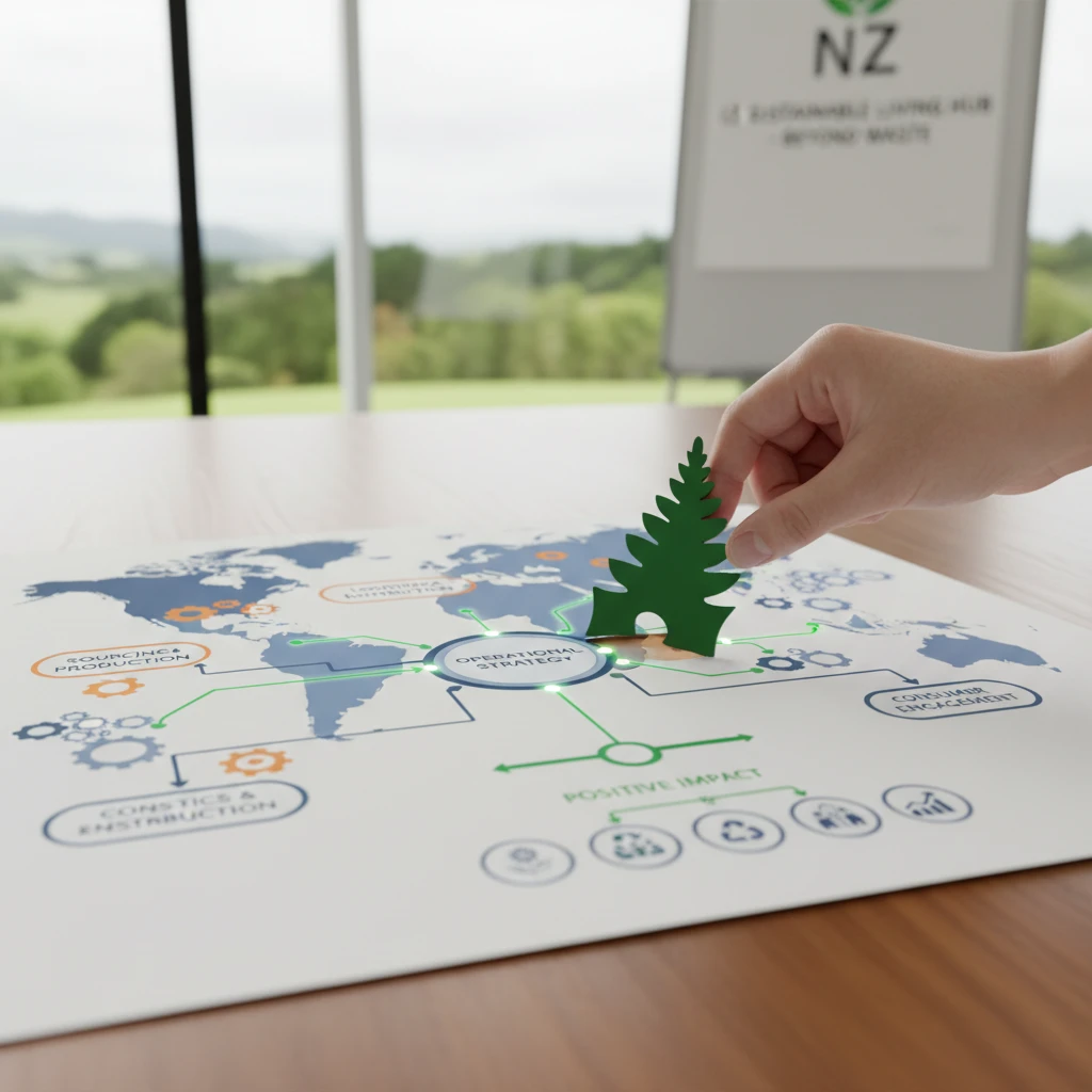 Hand completing puzzle of sustainable supply chain