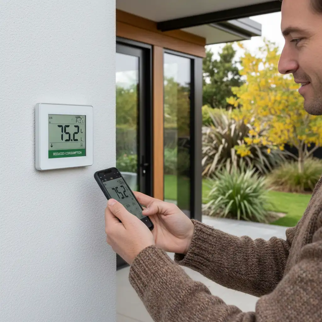 Checking water meter for measurable sustainability progress