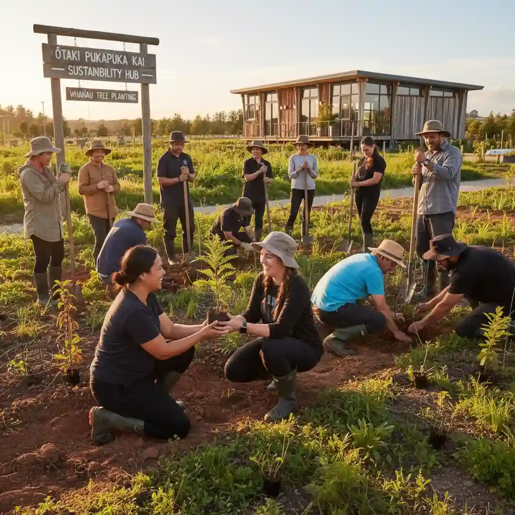 Community working together to achieve sustainability goals in New Zealand